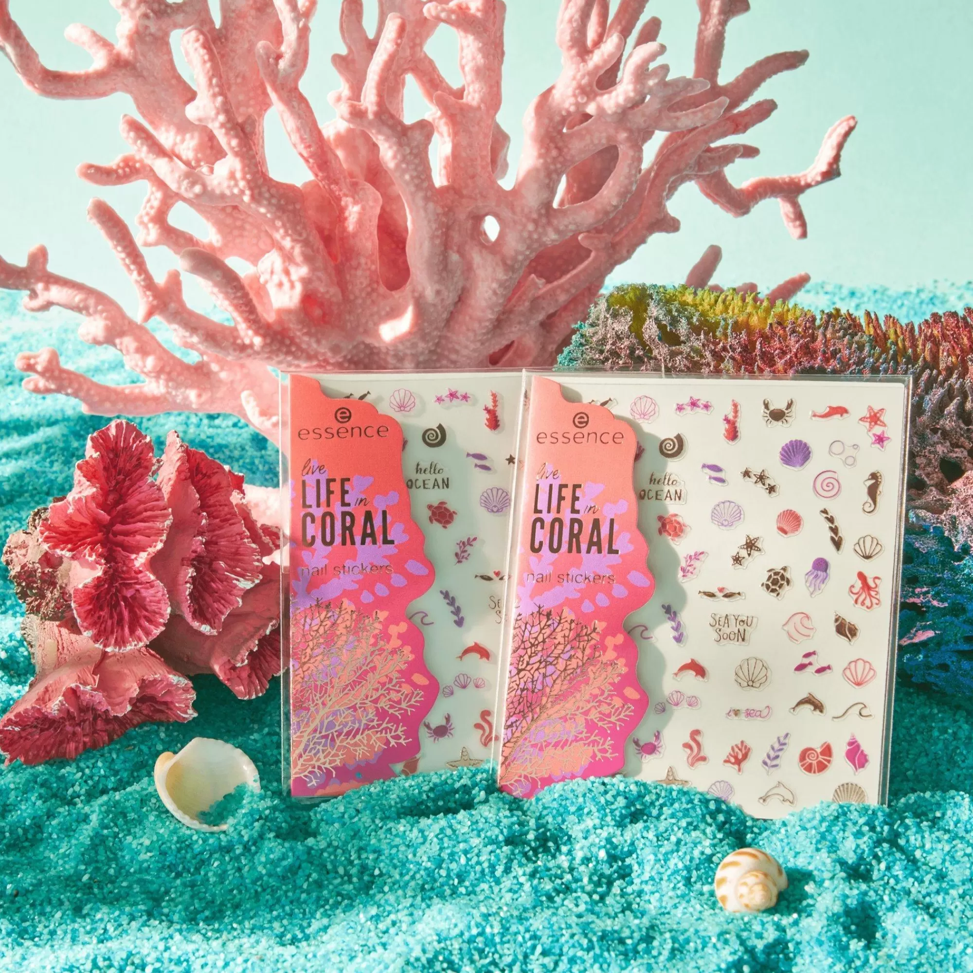 essence Nail Art | live LIFE in CORAL adesivi per unghie